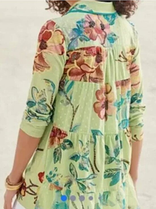 Soft Surroundings Tops - Soft surroundings elna tropical floral tunic blouse size M nwots